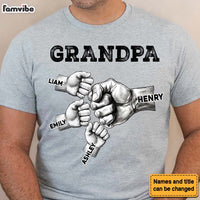 Personalized Gift For Dad, Grandpa fist Bump Shirt - Hoodie - Sweatshirt 32968 thumb 1