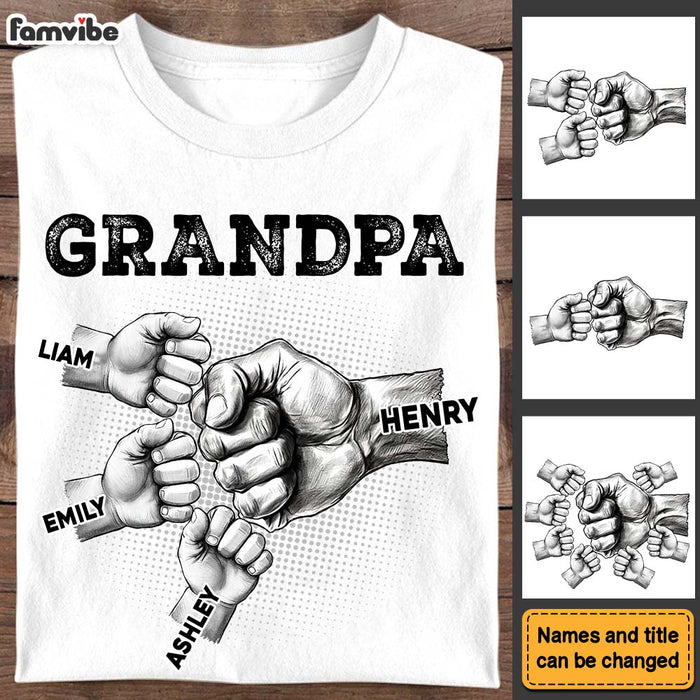 Personalized Gift For Dad, Grandpa fist Bump Shirt - Hoodie - Sweatshirt 32968 1