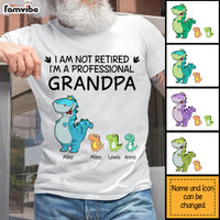 Personalized Gift For Grandpa Saurus Not Retired Shirt - Hoodie - Sweatshirt 32970 thumb 1