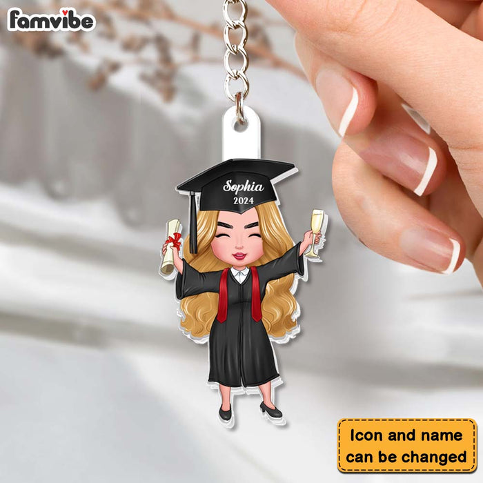 Personalized Gift For Class Of 2024 Senior Graduation Acrylic Keychain 32974 1