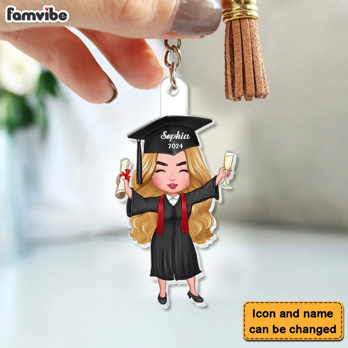 Personalized Gift For Class Of 2024 Senior Graduation Acrylic Keychain 32974 1