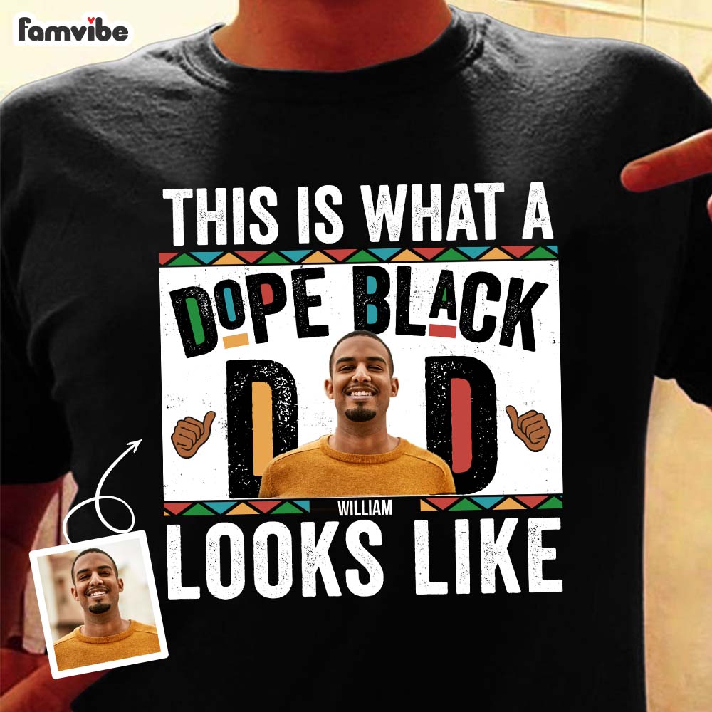 Personalized Gift For Custom Photo Dope Black Dad Shirt Hoodie Sweatshirt 32981 Primary Mockup