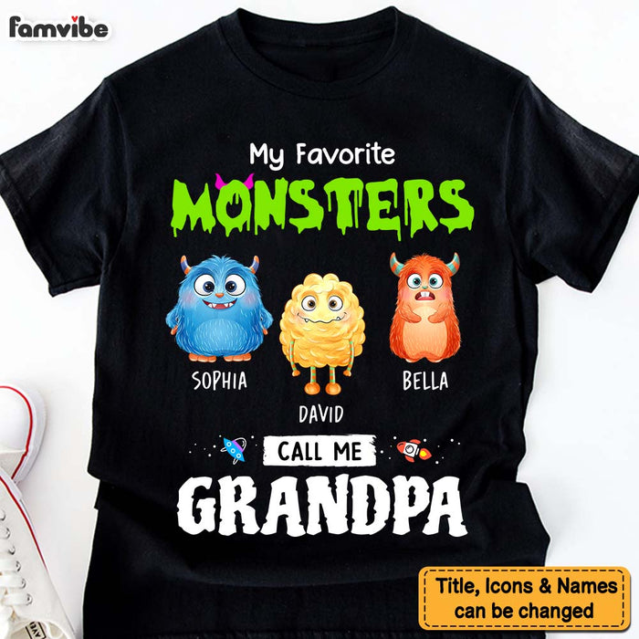 Personalized Gift For My Favorite Little Monsters Call Me Grandpa Shirt - Hoodie - Sweatshirt 32982 1