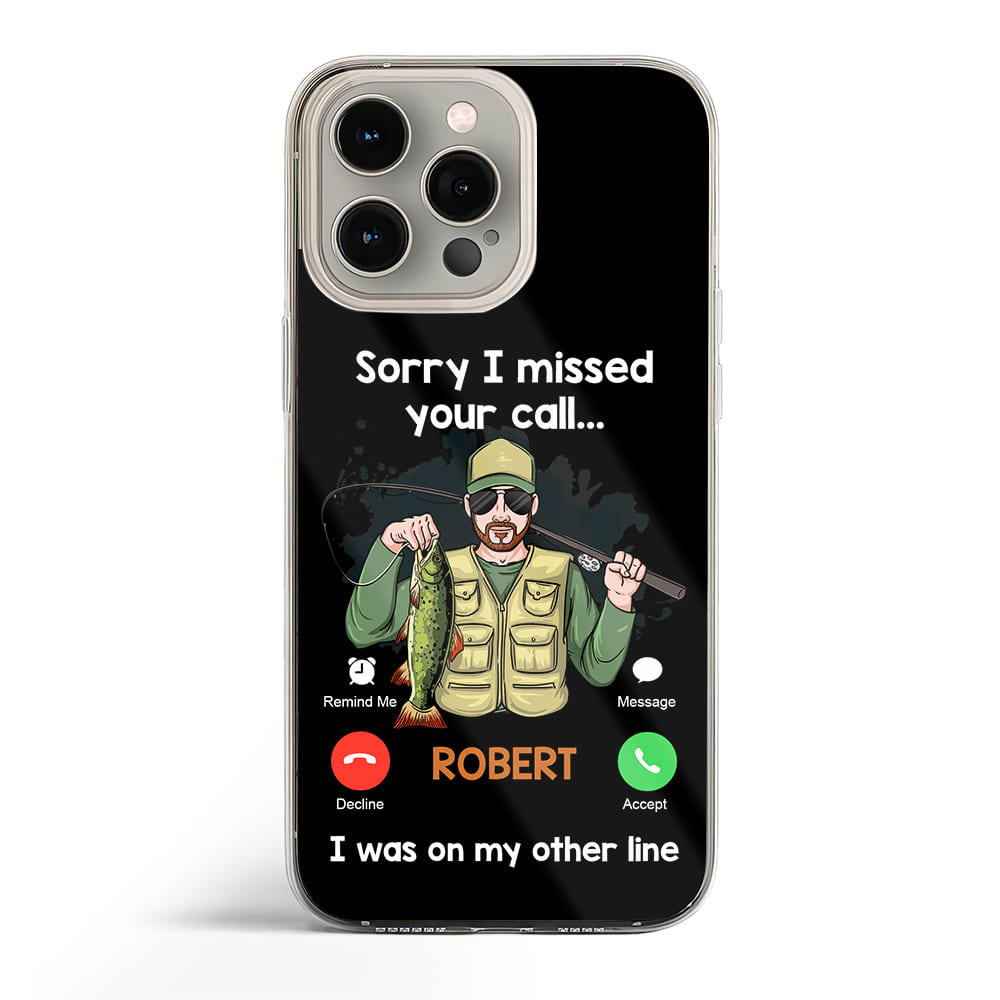 Personalized For Dad I Was On My Other Line Clear Phone Case 32986 Primary Mockup