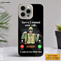 Personalized For Dad I Was On My Other Line Clear Phone Case 32986 thumb 1