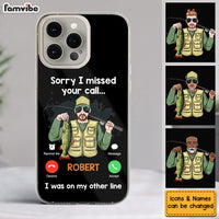 Personalized For Dad I Was On My Other Line Clear Phone Case 32986 thumb 1