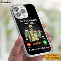 Personalized For Dad I Was On My Other Line Clear Phone Case 32986 thumb 1