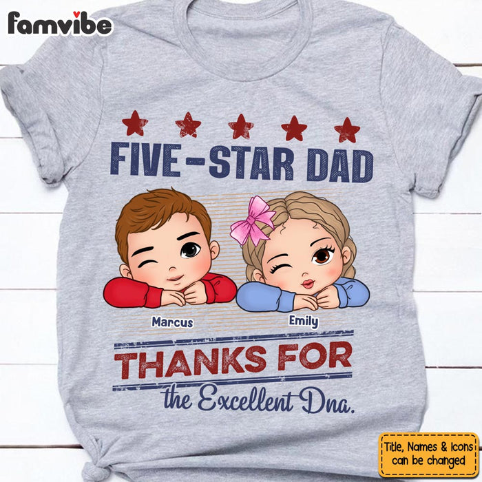 Personalized Gift For Dad Grandpa Five-Star Shirt - Hoodie - Sweatshirt 32990 1