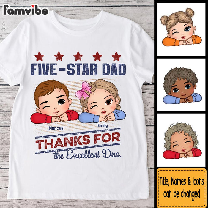 Personalized Gift For Dad Grandpa Five-Star Shirt - Hoodie - Sweatshirt 32990 1