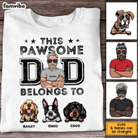 Personalized Gift For Dog Dad This Pawsome Dad Belongs To Shirt - Hoodie - Sweatshirt 32991 thumb 1