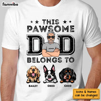 Personalized Gift For Dog Dad This Pawsome Dad Belongs To Shirt - Hoodie - Sweatshirt 32991 thumb 1