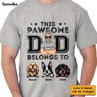 Personalized Gift For Dog Dad This Pawsome Dad Belongs To Shirt - Hoodie - Sweatshirt 32991 thumb 1