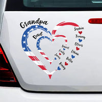 Personalized Gift For Grandpa Hearts Photo Decal 32995 thumb 1