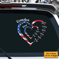 Personalized Gift For Grandpa Hearts Photo Decal 32995 thumb 1