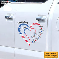 Personalized Gift For Grandpa Hearts Photo Decal 32995 thumb 1