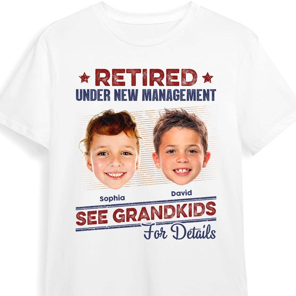 Personalized Gift For Grandpa Photo Retired Under New Management Shirt Hoodie Sweatshirt 32997 Primary Mockup