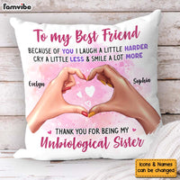 Personalized Gift To my Friend Heart Hands Pillow 32878 thumb 1