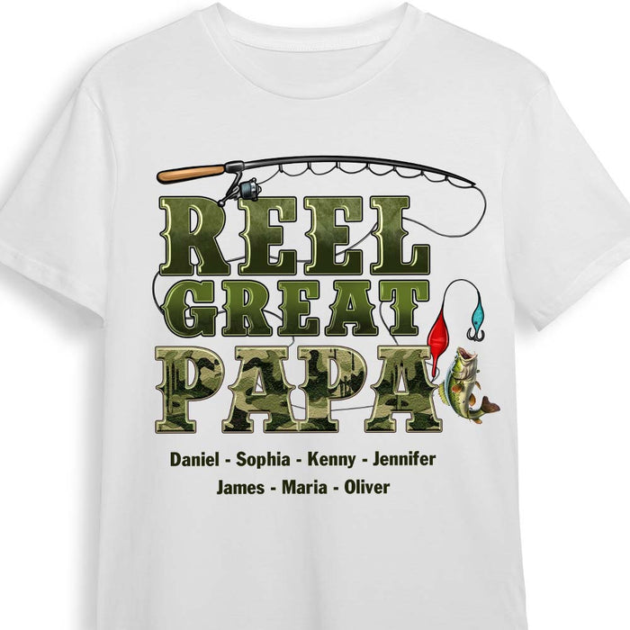 Personalized Reel Great Dad Fishing Camouflage Shirt - Hoodie - Sweatshirt 33002 1