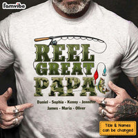Personalized Reel Great Dad Fishing Camouflage Shirt - Hoodie - Sweatshirt 33002 thumb 1