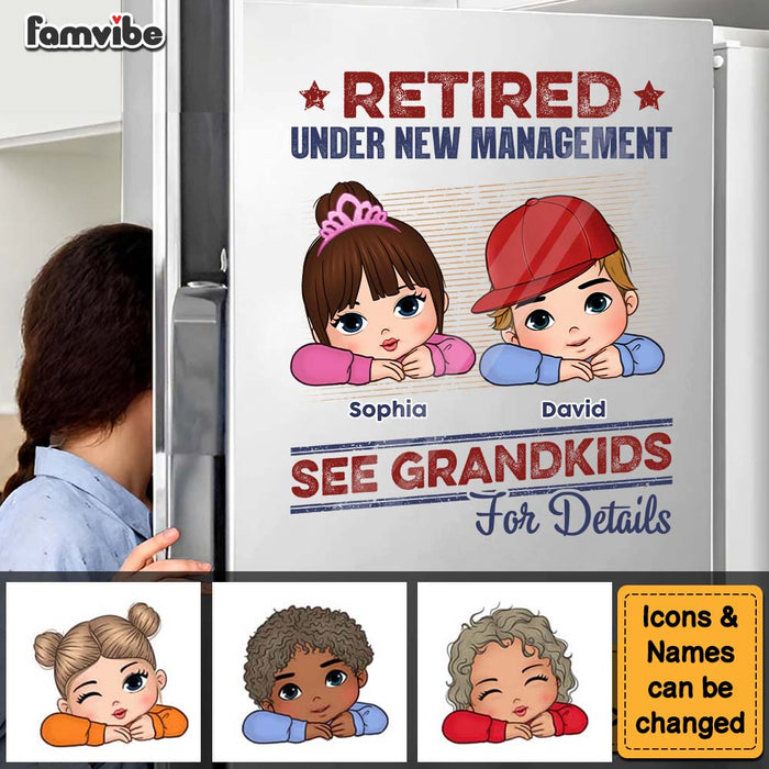 Personalized Retired Under New Management Photo Decal 33003 1
