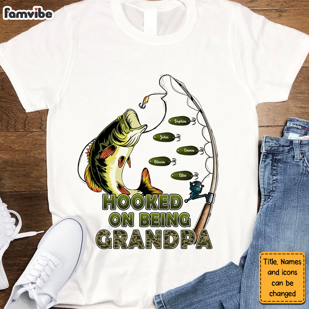 Personalized Hook On Being Grandpa Fishing Camouflage Shirt Hoodie Sweatshirt 33005 Primary Mockup