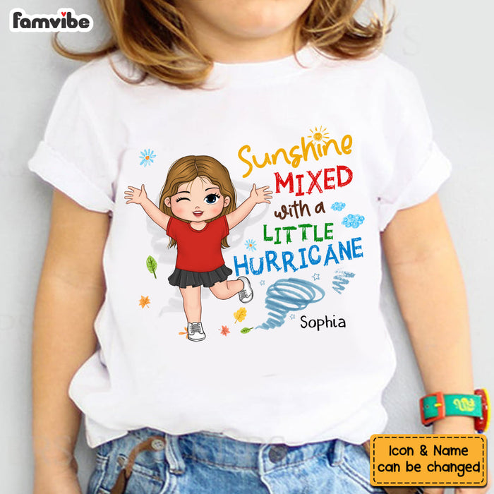 Personalized Sunshine Mixed With A Little Hurricane Kid T Shirt - Kid Hoodie - Kid Sweatshirt 33006 1