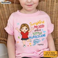Personalized Sunshine Mixed With A Little Hurricane Kid T Shirt - Kid Hoodie - Kid Sweatshirt 33006 thumb 1