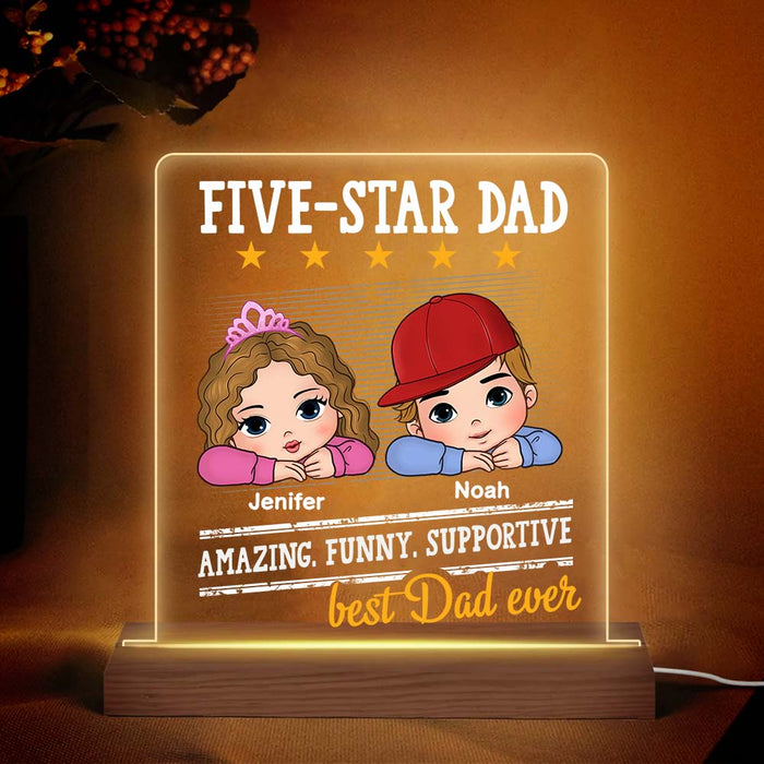 Personalized Gift For Dad Amazing Funny Supportive Plaque LED Lamp Night Light 33007 1