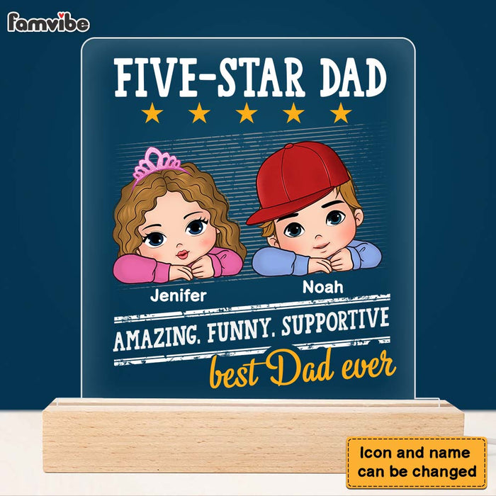 Personalized Gift For Dad Amazing Funny Supportive Plaque LED Lamp Night Light 33007 1