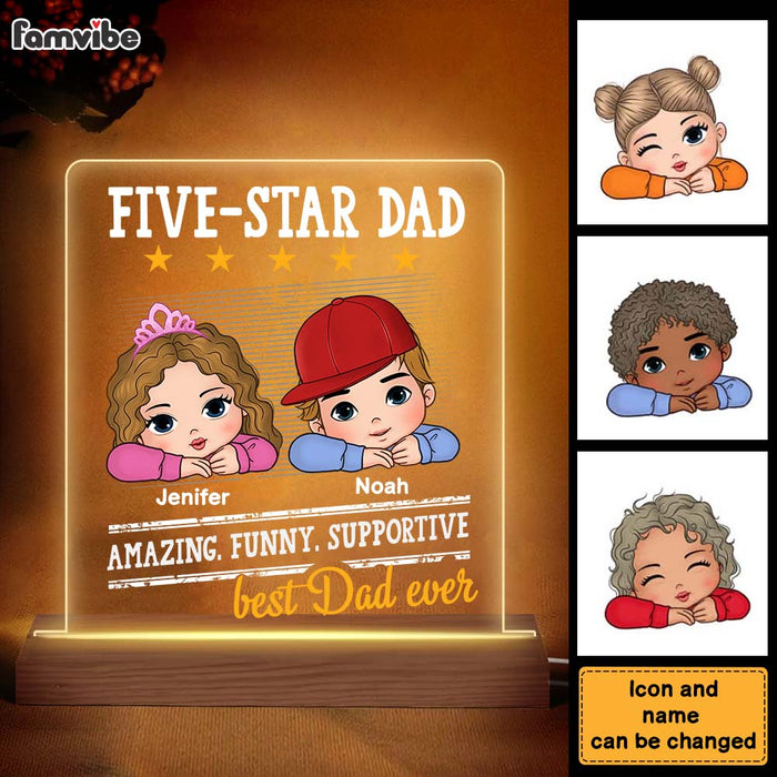 Personalized Gift For Dad Amazing Funny Supportive Plaque LED Lamp Night Light 33007 1