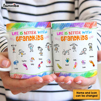 Personalized Mom Grandma Kids Grandkids Drawing Mug 33011 thumb 1