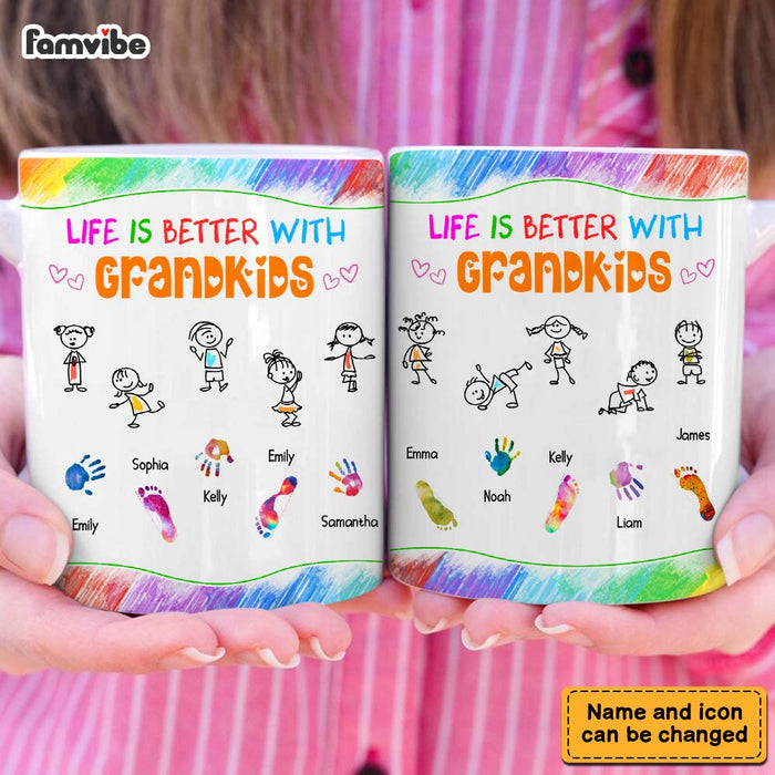 Personalized Mom Grandma Kids Grandkids Drawing Mug 33011 1