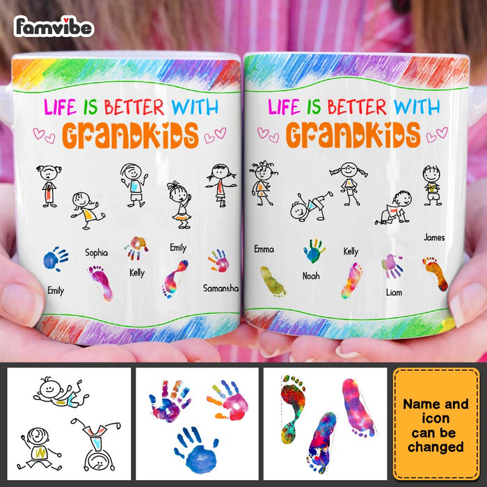 Personalized Mom Grandma Kids Grandkids Drawing Mug 33011 1