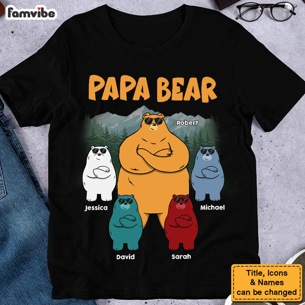 Personalized Gift For Dad Grandpa Awesome Bear Shirt Hoodie Sweatshirt 33012 Primary Mockup