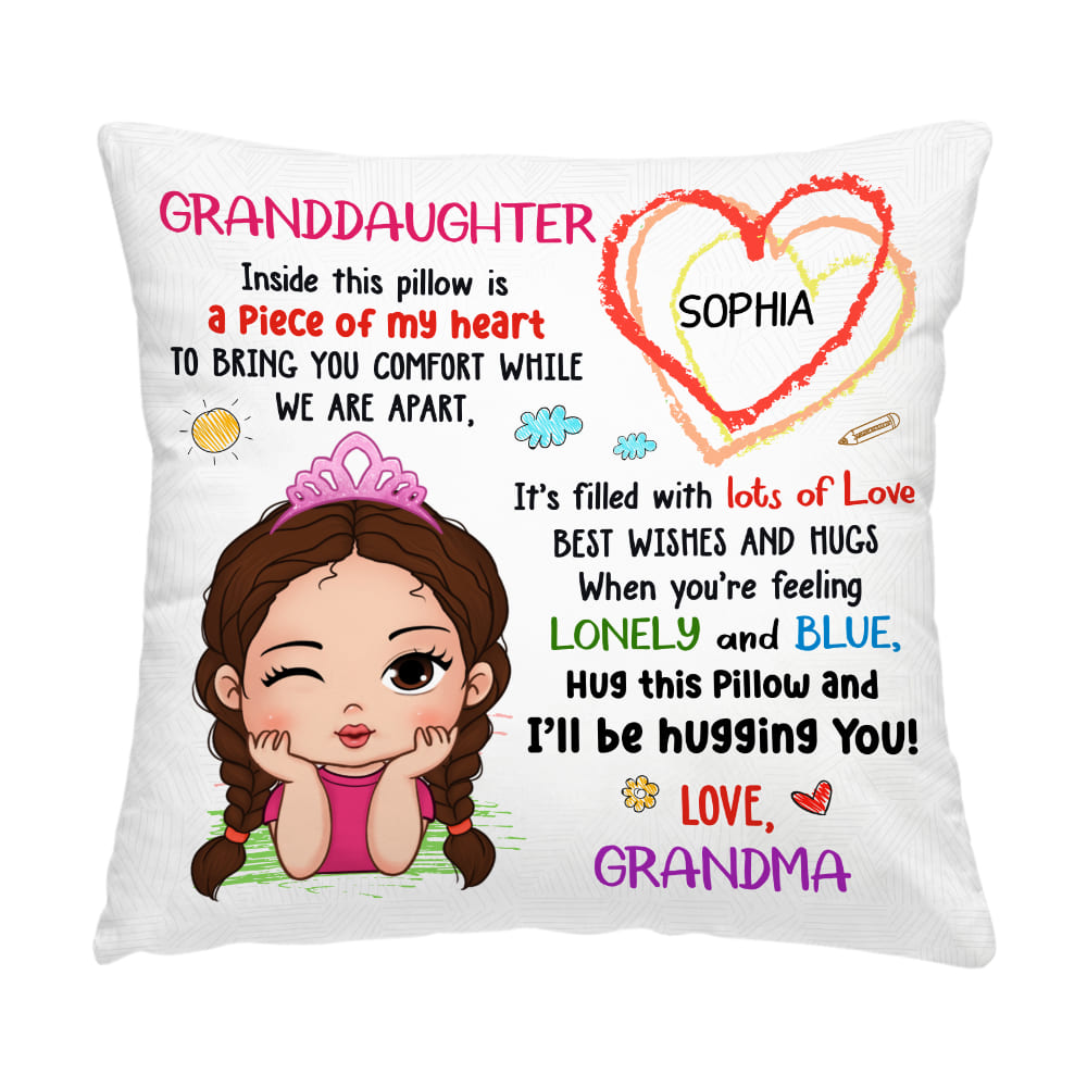 Personalized Gift For Granddaughter Hug This Pillow 33015 Primary Mockup