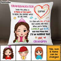 Personalized Gift For Granddaughter Hug This Pillow 33015 thumb 1