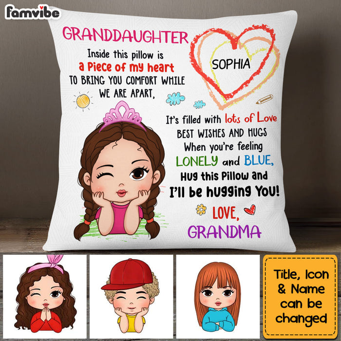 Personalized Gift For Granddaughter Hug This Pillow 33015 1