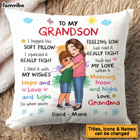 Personalized Gift For Grandson Hug This Pillow 33018 thumb 1