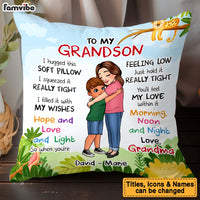 Personalized Gift For Grandson Hug This Pillow 33018 thumb 1