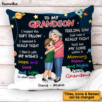 Personalized Gift For Grandson Hug This Pillow 33018 thumb 1