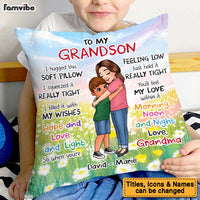 Personalized Gift For Grandson Hug This Pillow 33018 thumb 1