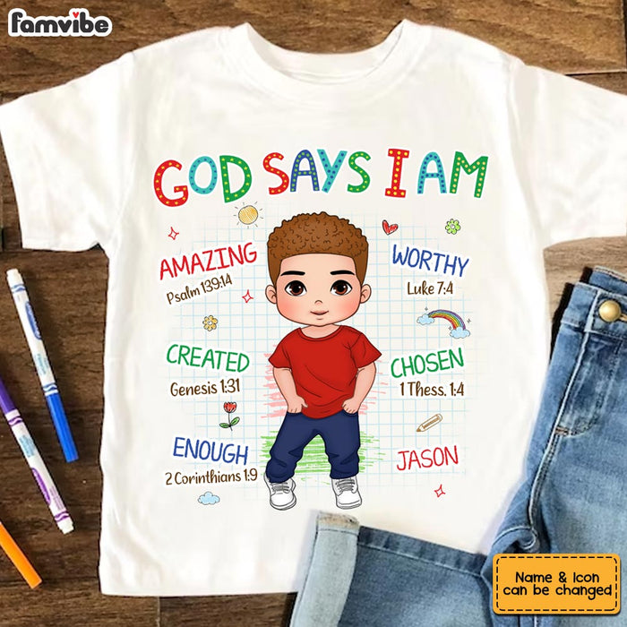 Personalized Gift For Grandson God Says I Am Kid T Shirt - Kid Hoodie - Kid Sweatshirt 33019 1