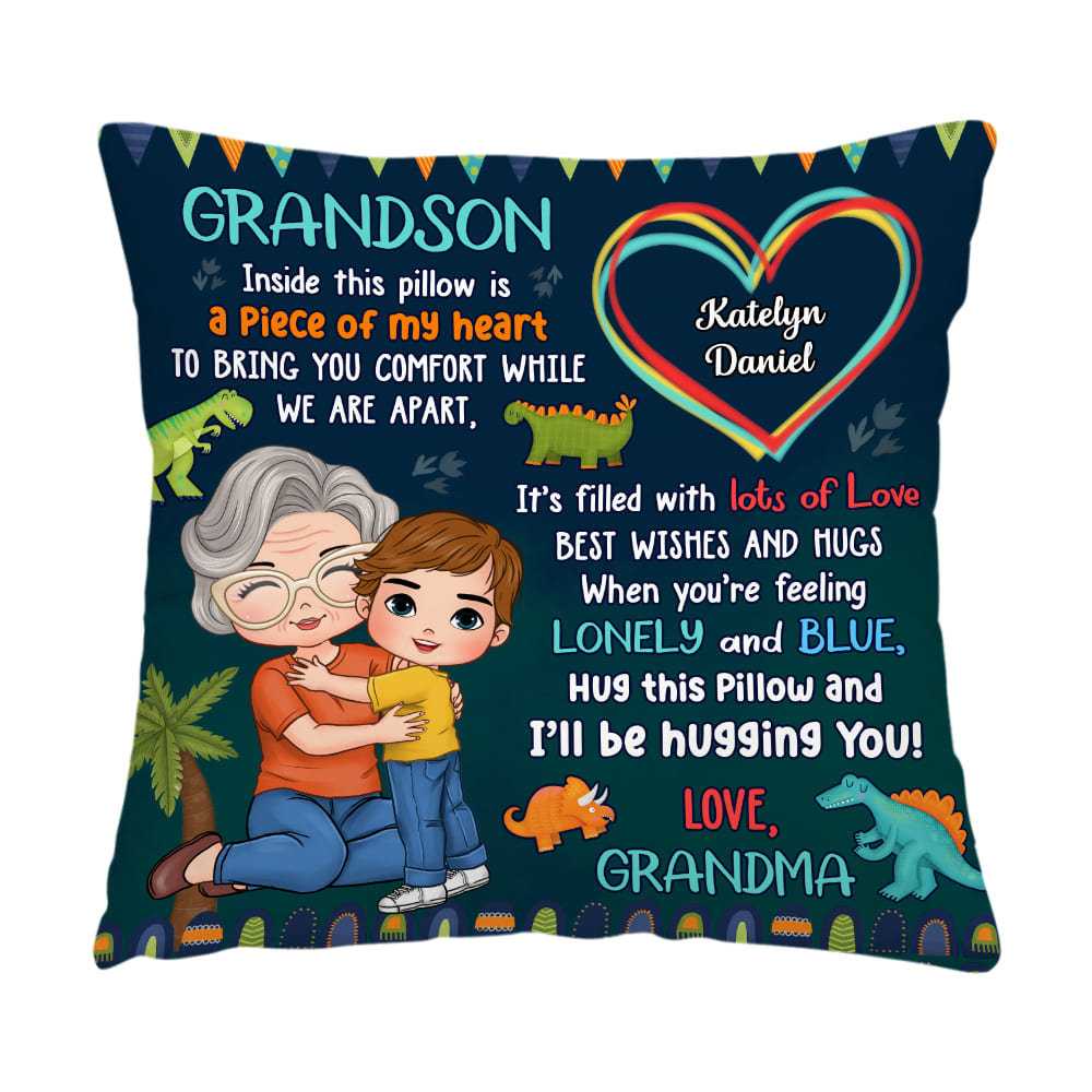 Personalized Gift For Grandson Hug This Pillow 33023 Primary Mockup