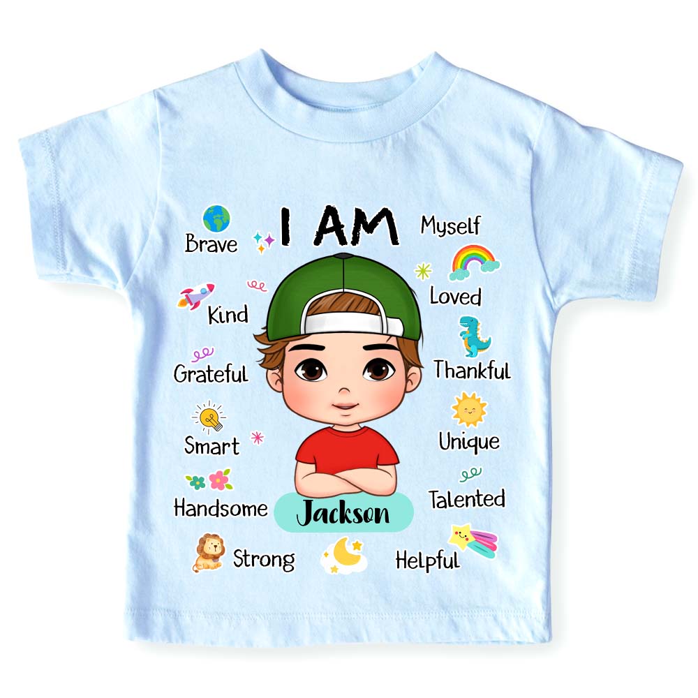 Personalized Affirmation Gift I Am Kind I Am Smart Kid T Shirt - Kid Hoodie - Kid Sweatshirt 33024 Mockup 2