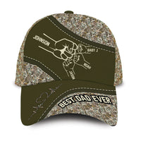 Personalized Outline Fist Bump Dad Grandpa Cap 33031 thumb 1