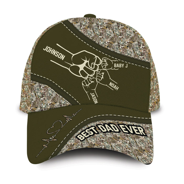 Personalized Outline Fist Bump Dad Grandpa Cap 33031 1