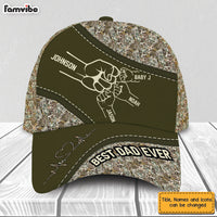Personalized Outline Fist Bump Dad Grandpa Cap 33031 thumb 1