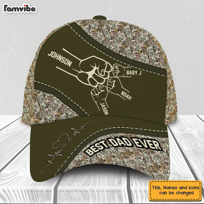 Personalized Outline Fist Bump Dad Grandpa Cap 33031 1