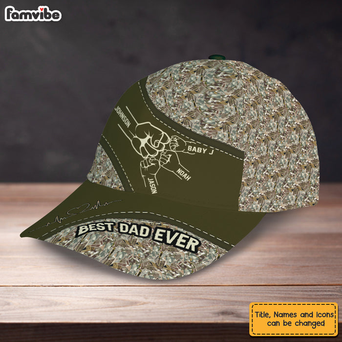 Personalized Outline Fist Bump Dad Grandpa Cap 33031 1