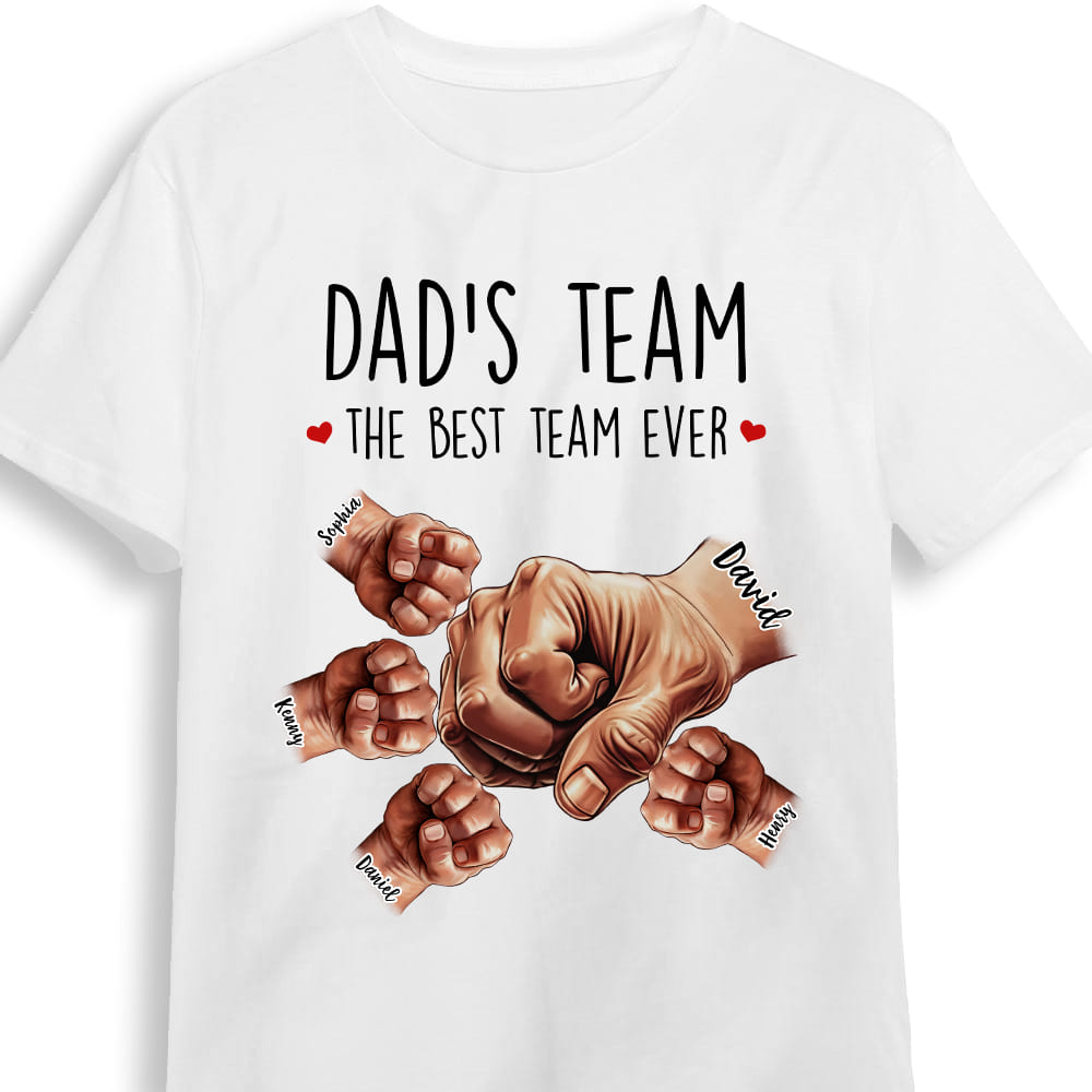 Personalized Dad's Team Fist Bump Shirt Hoodie Sweatshirt 33032 Primary Mockup